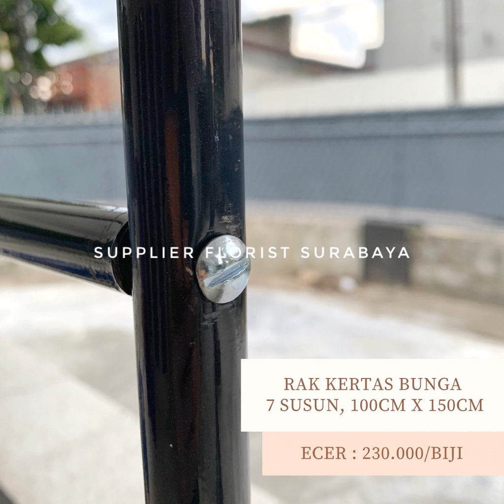 RAK KERTAS BUNGA TIANG UNTUK DISPLAY KERTAS CELLOPHANE WRAPPING WRAP BUNGA