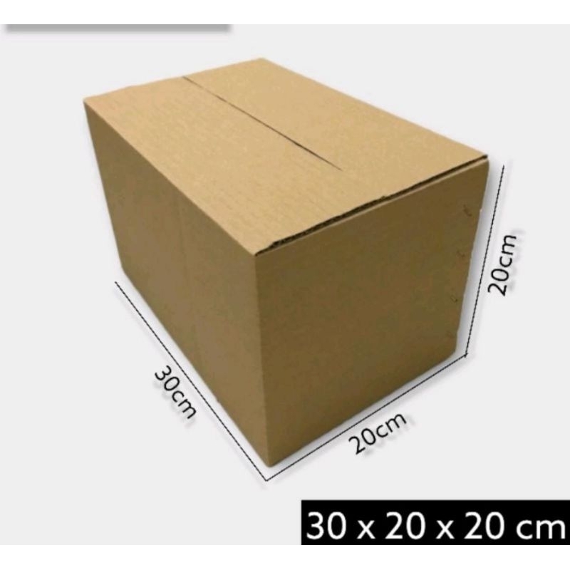 

Kardus box Uk. 30x20x20 cm single wall polos