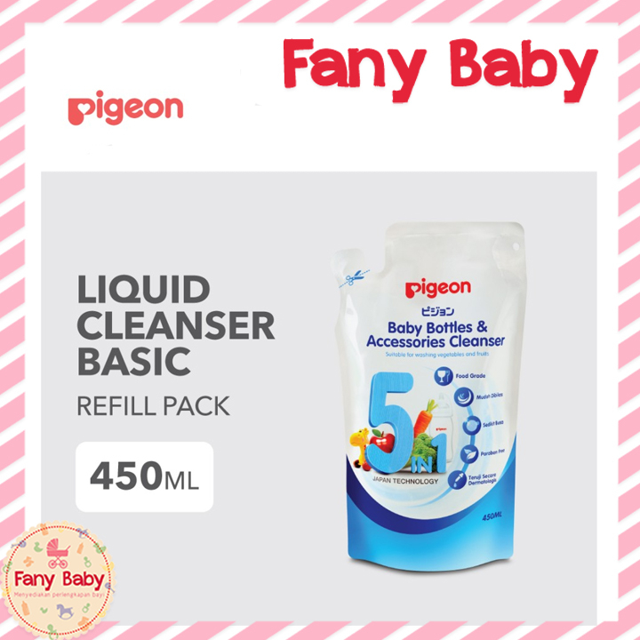 PIGEON LIQUID CLEANSER BASIC REFILL 450ML &amp; BOTTLE 500ML