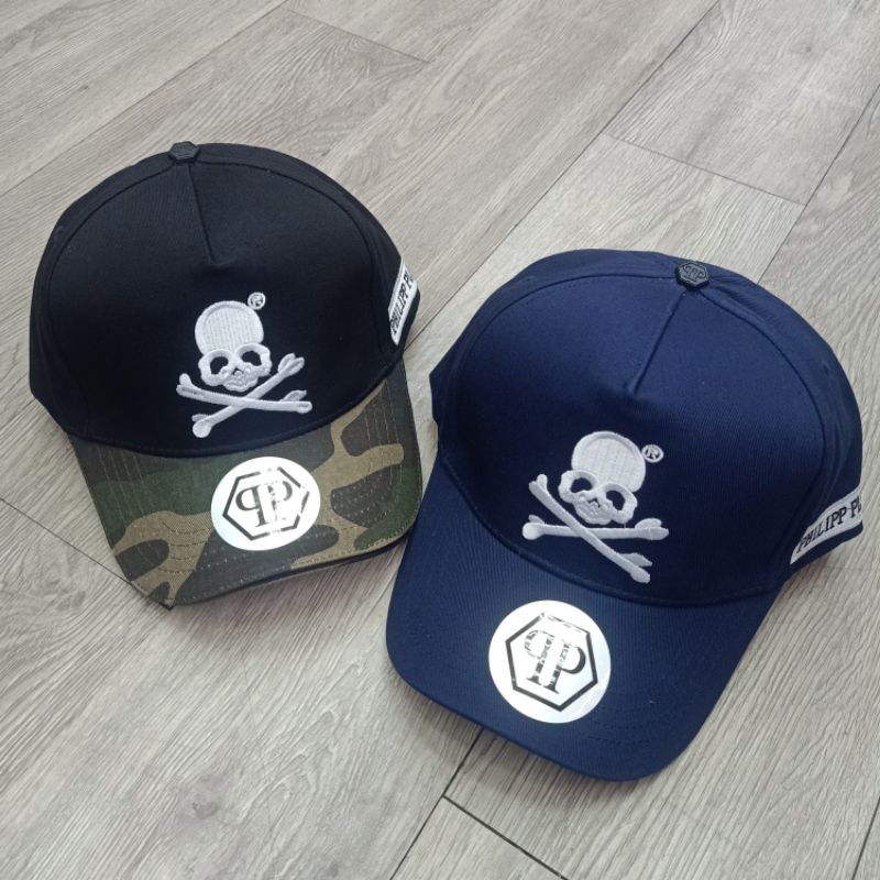 Topi Philipp Plein Logo Skull Bordir Topi Baseball Mirror Quality