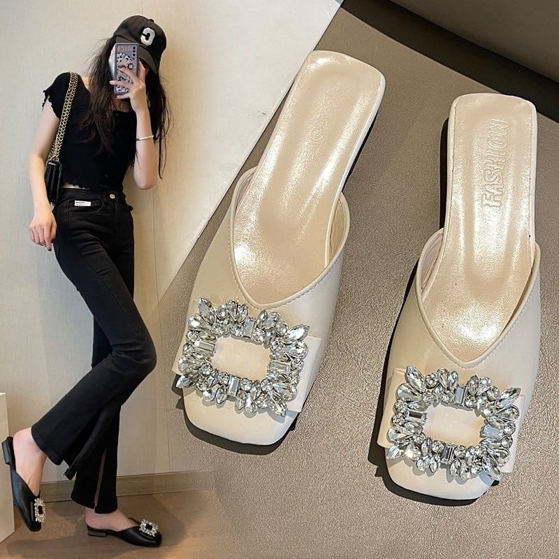 MYSTYLE Nora Korea Design Sandal Flat Fashion Wanita Import