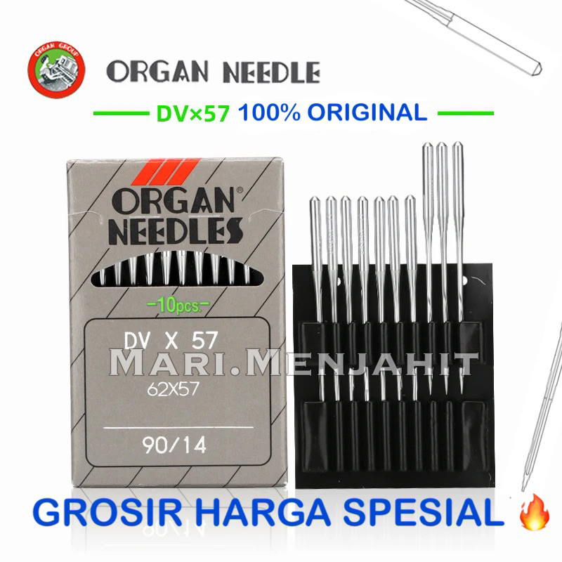 Jarum DVx57 / DV x 57 Organ Needles Japan Ori Jepang  untuk mesin Jahit Kansai smoking smocking