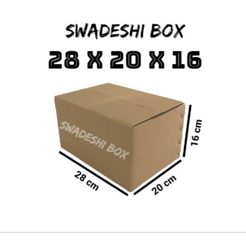 

kardus/karton/box uk. 28x20x16 cm untuk packing singlewall polos