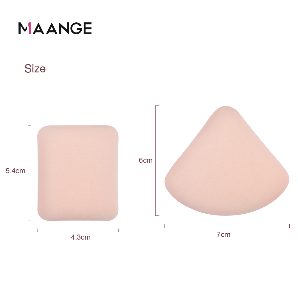 MAANGE 5PCS Spon Pizza Segitiga Cushion Puff Dry Use Sponge Makeup Bedak Foundation Puff Spons Rias Sisi Ganda Bantalan Udara Puff Kering Penggunaan Riasan Cair Berkualitas Tinggi Lembut 51028