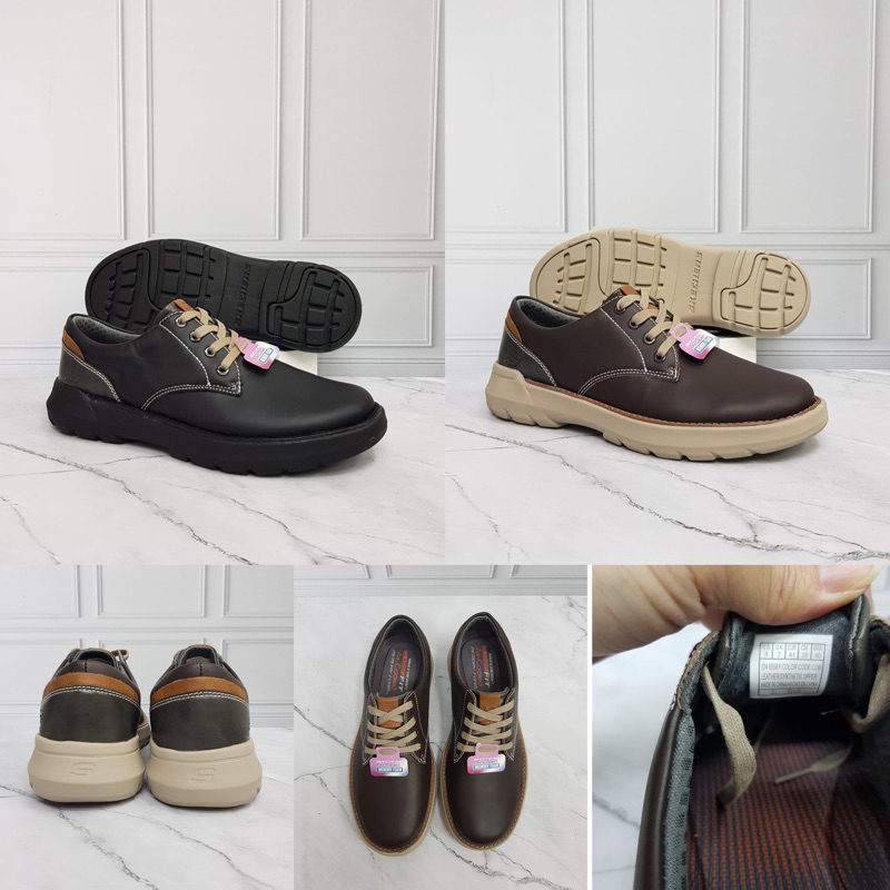 TERMURAH Sepatu Skechers Classsic Fit Devano Leather Man / Skecher / Slip on tali kulit pria / Sepat