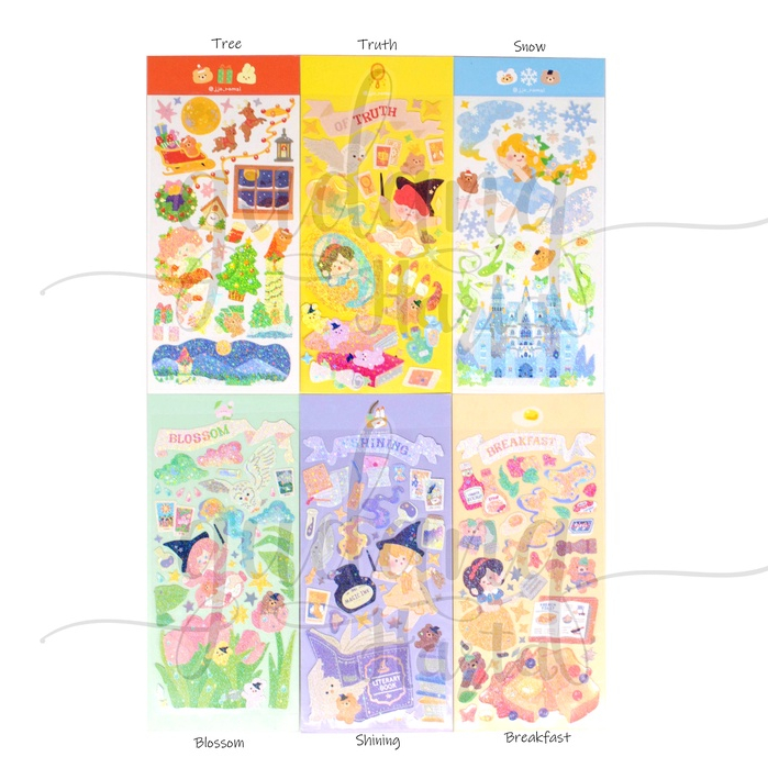 Stiker Chibi Cute Fairy Tale Sticker Motif Kartun Cewek Cantik Lucu DIY Scrapbook GH 303499