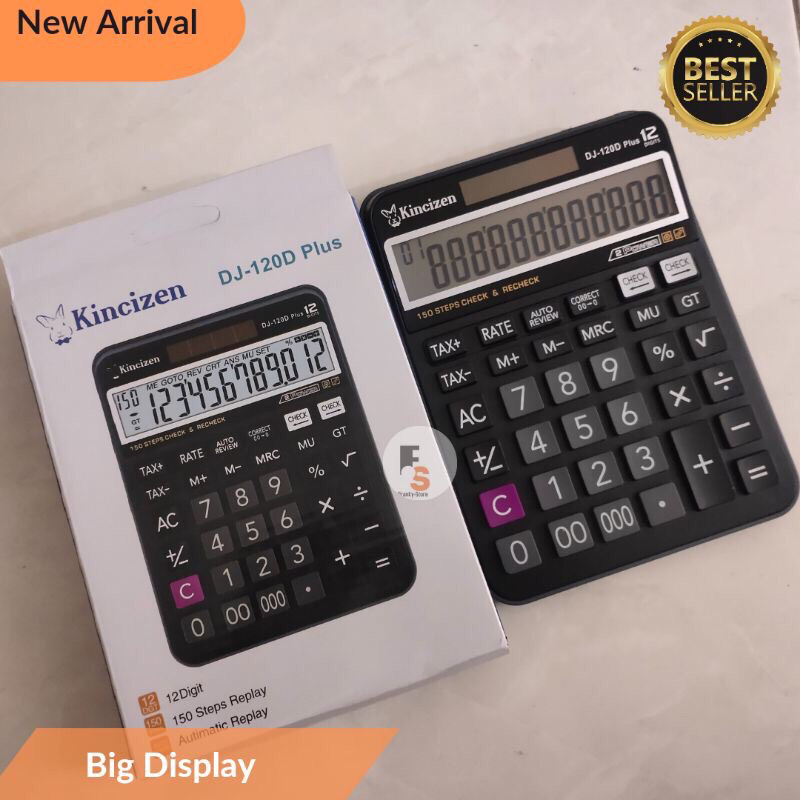 

Kalkulator Dj 120D plus - Kalkulator Kincizen Dagang Dekstop 12 Digit Ukuran Angka Layar Besar Dj 120D Plus Kincizen