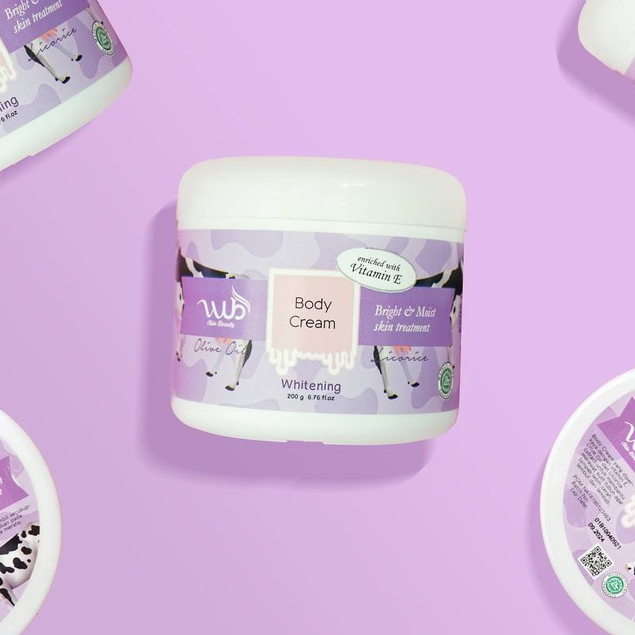 WUB SKIN BEAUTY Body Cream Milk with Vitamin E 200 Gram