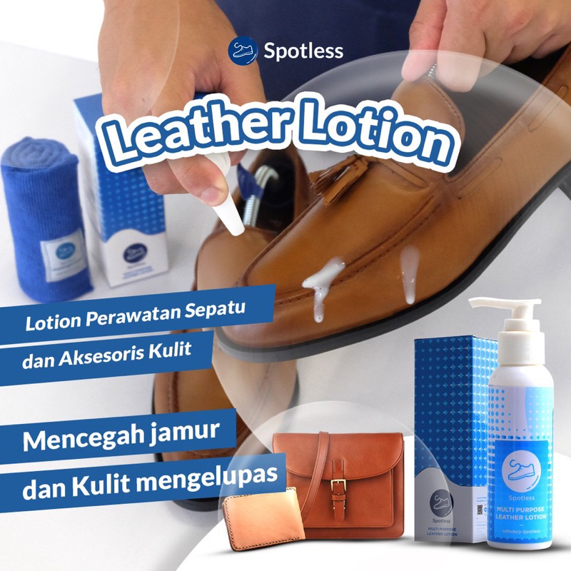 Spotless Leather Lotion Perawatan Khusus Sepatu Kulit 100ml