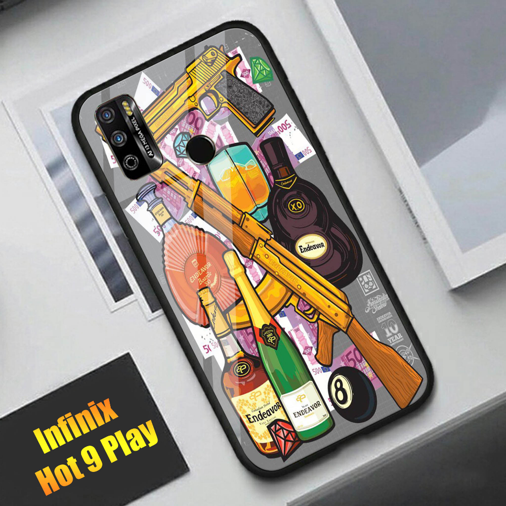 Softcase Kaca For INFINIX HOT 9 PLAY - Case Handphone INFINIX HOT 9 PLAY [T97].