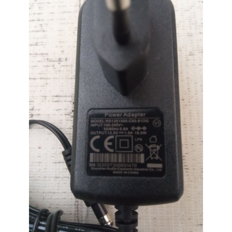 Adaptor Router Wifi Original 12V 1.5A