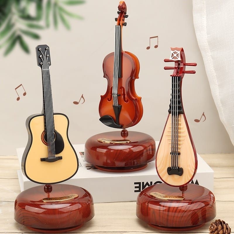 Musik Box Kotak Musik Model Violin Guitar