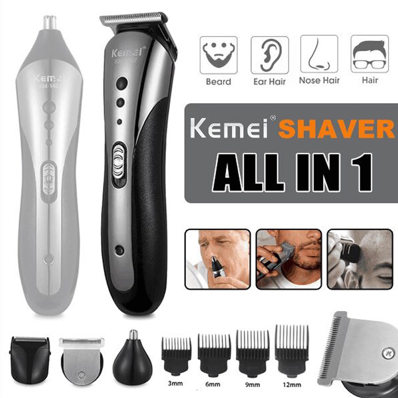 Kemei Alat Cukur Elektrik Hair Trimmer Shaver Rechargeable - KM-1407