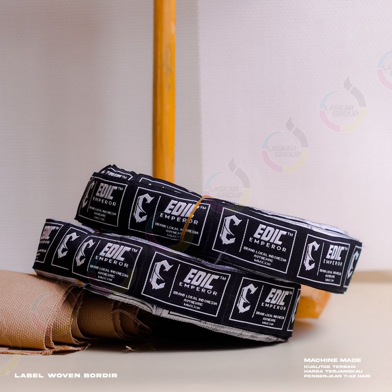 

Label woven, (3x4cm) label bordir, cap, merek