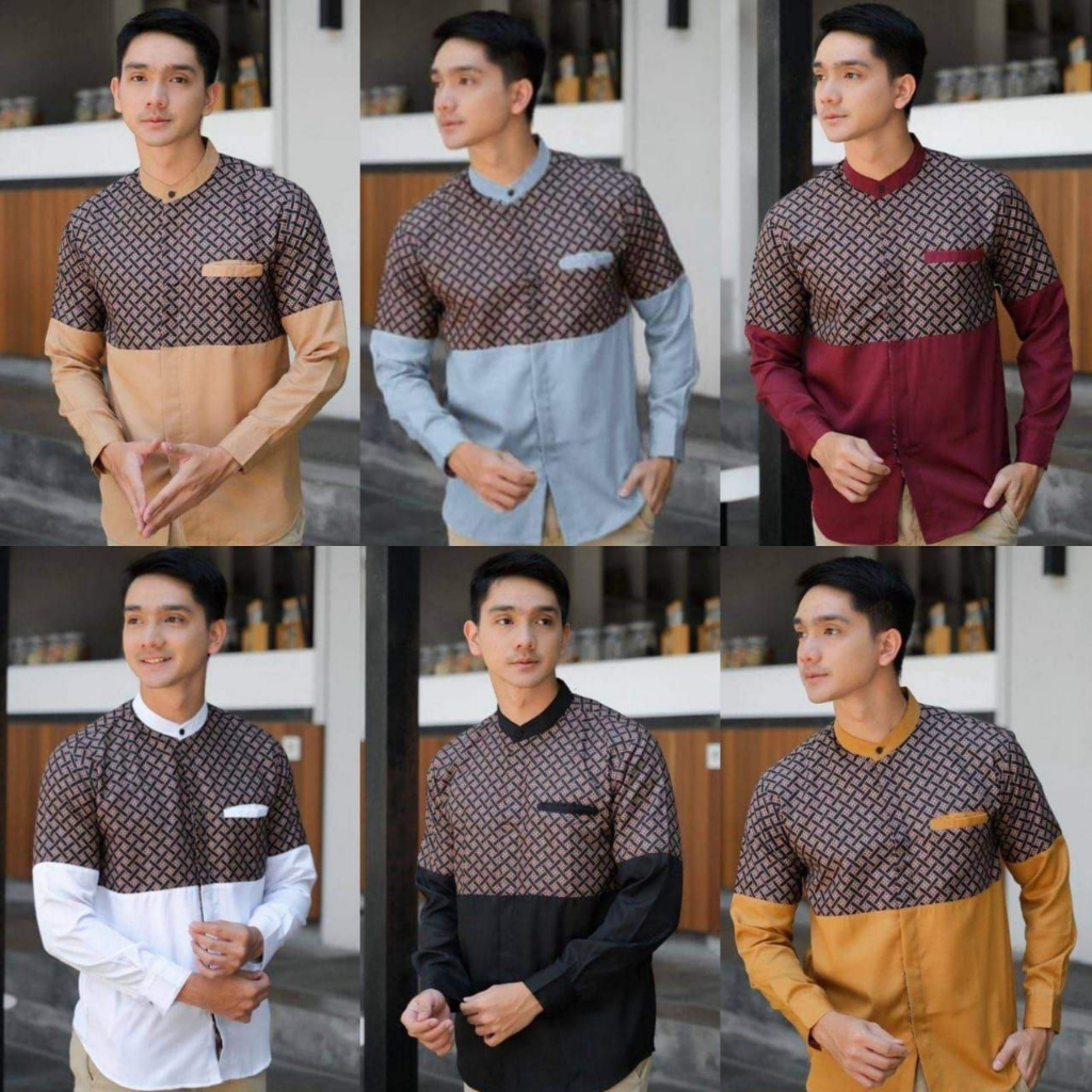 Baju Koko Kurta Dewasa Lengan Panjang Material Catton Adem Serap Keringatt