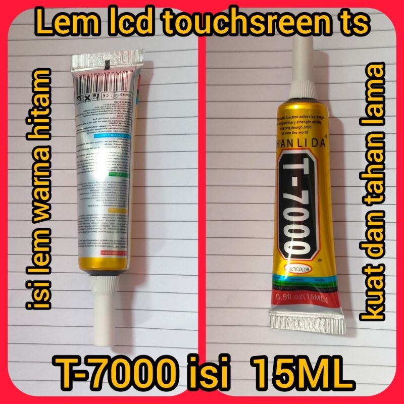 

lem lcd touchsreen ts T7000 isi 15ML warna hitam