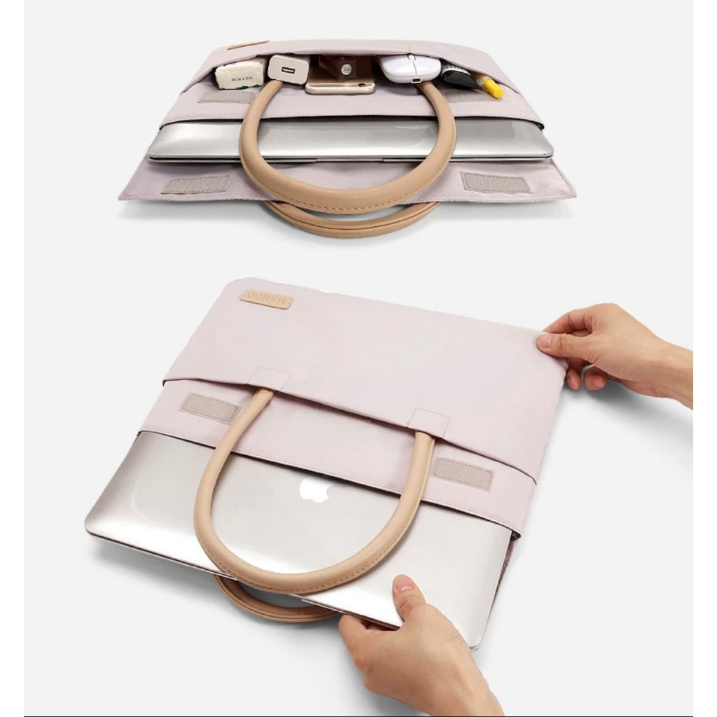 Tas Laptop MAHOO Pastel Macbook Air Pro M1 M2 Jinjing Handstrap 13 13.6 14 15  inch