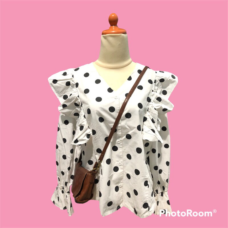 BLOUSE RUFFLE POLKADOT