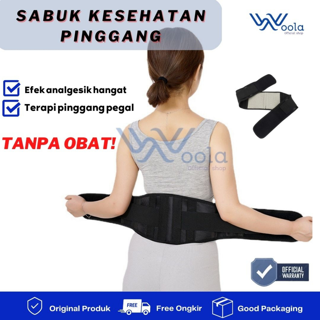 Belt Therapy Korset Premium Sabuk Terapi Syaraf Kejepit Pemanas Lumbal Pinggang Original