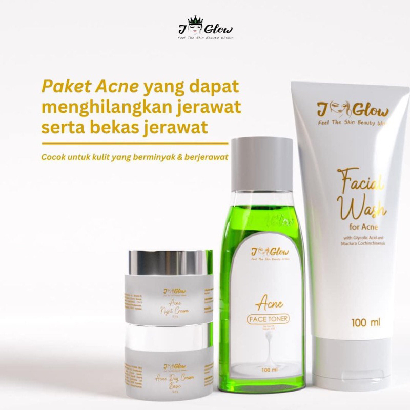 JGLOW PAKET ACNE/ECER MALAM ACNE/JGLOW PAKET ACNE SOLUTION