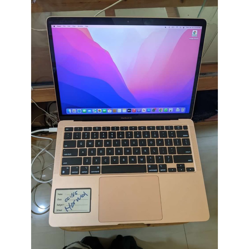 (FREE CASE) MacBook Air Retina 13&quot;inch M1 2020 second Original HARGA EKONOMIS - M1 8/256 FS