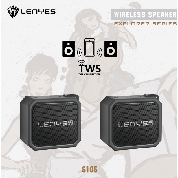 Speaker Lenyes S105 Waterproof ipx7 and shockproof mini bluetooth bass speaker stereo portable