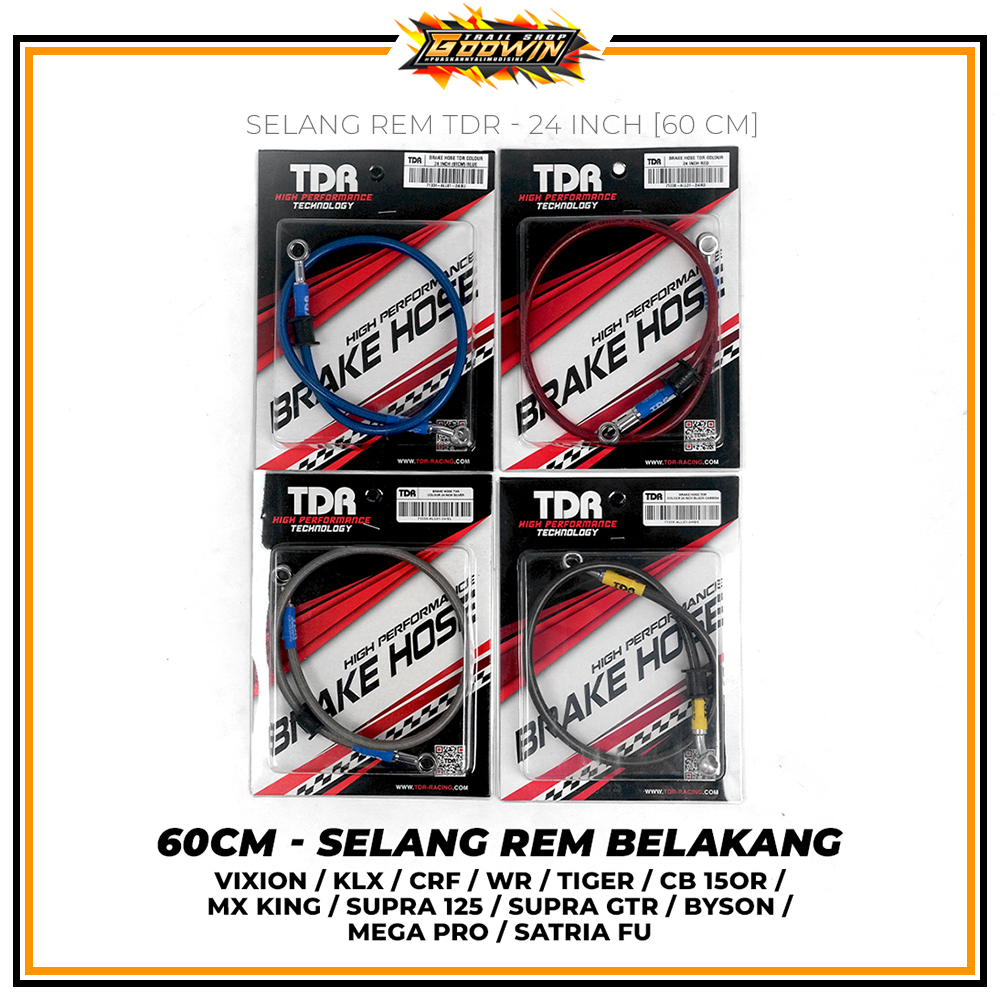 Selang Kabel Rem TDR Motor Depan Belakang Ukuran 60 cm 76 cm 90 cm KLX 150 BIGFOOT DTRACKER CRF 150L Universal