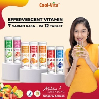 Cool - Vita Vitamin C1000mg, Vitamin D &amp; Zinc Effervescent Isi 12 Tablet