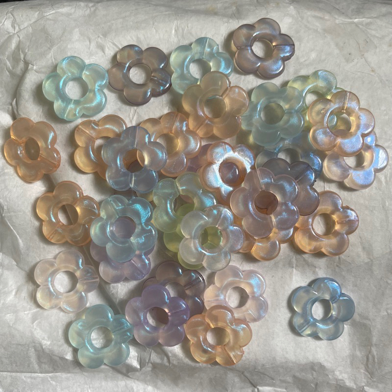 Flower Beads Pandora Shimmer Mix Colour 30g