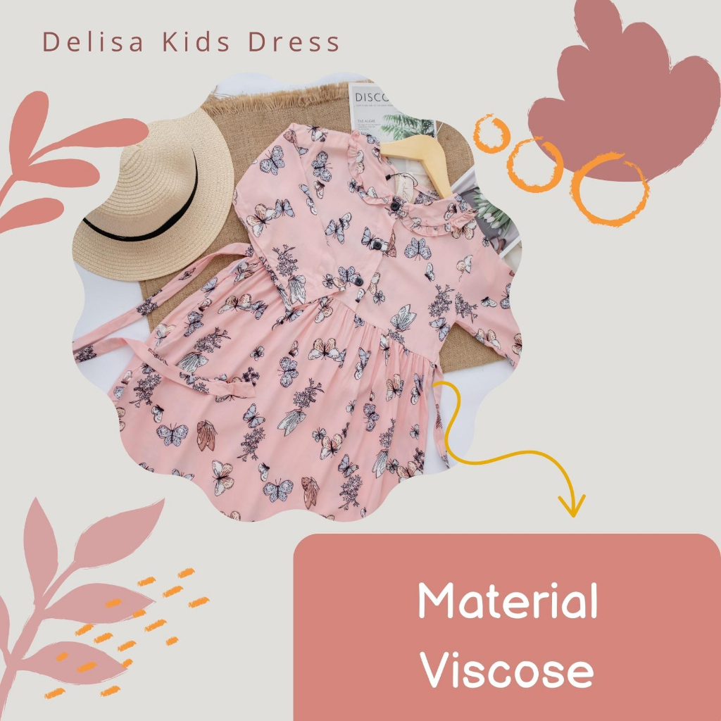 DELISA Homy Dress Kids Rayon Viscose / Gamis Anak Korean Style