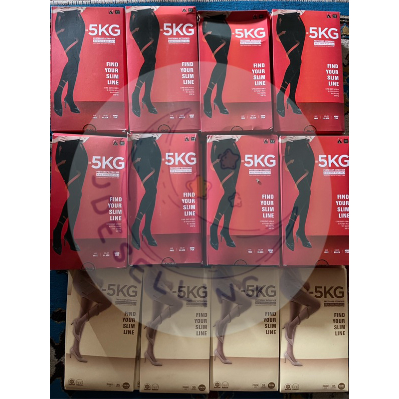 READY STOCK CHUU BLACK LEGGING -5KG & CHUU CREAM STOCKING -5kg