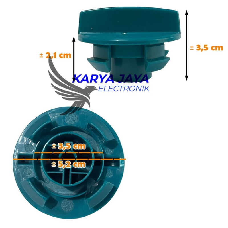 KNOP MESIN CUCI POLYTRON ORIGINAL l KNOP POLYTRON 2 TABUNG WARNA TOSCA