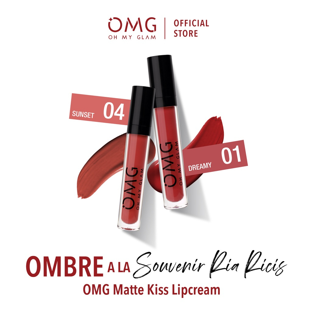 Paket Ombre Lips OMG | Lipcream OMG Ombre Coffee Edition| Lipcream OMG | Ombre OMG Lip Cream | Ombre Lips-Ombre 04+01