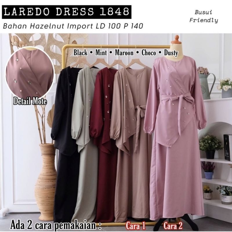 LAREDO DRESS / DRESS KONDANGAN / DRESS SERAGAMAN / DRESS PESTA / BRIDESMAID/ BUSUI FRIENDLY