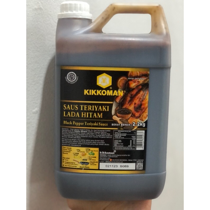 

Kikkoman Black Pepper Teriyaki Sauce / Saus Teriyaki Lada Hitam Jerige 2L