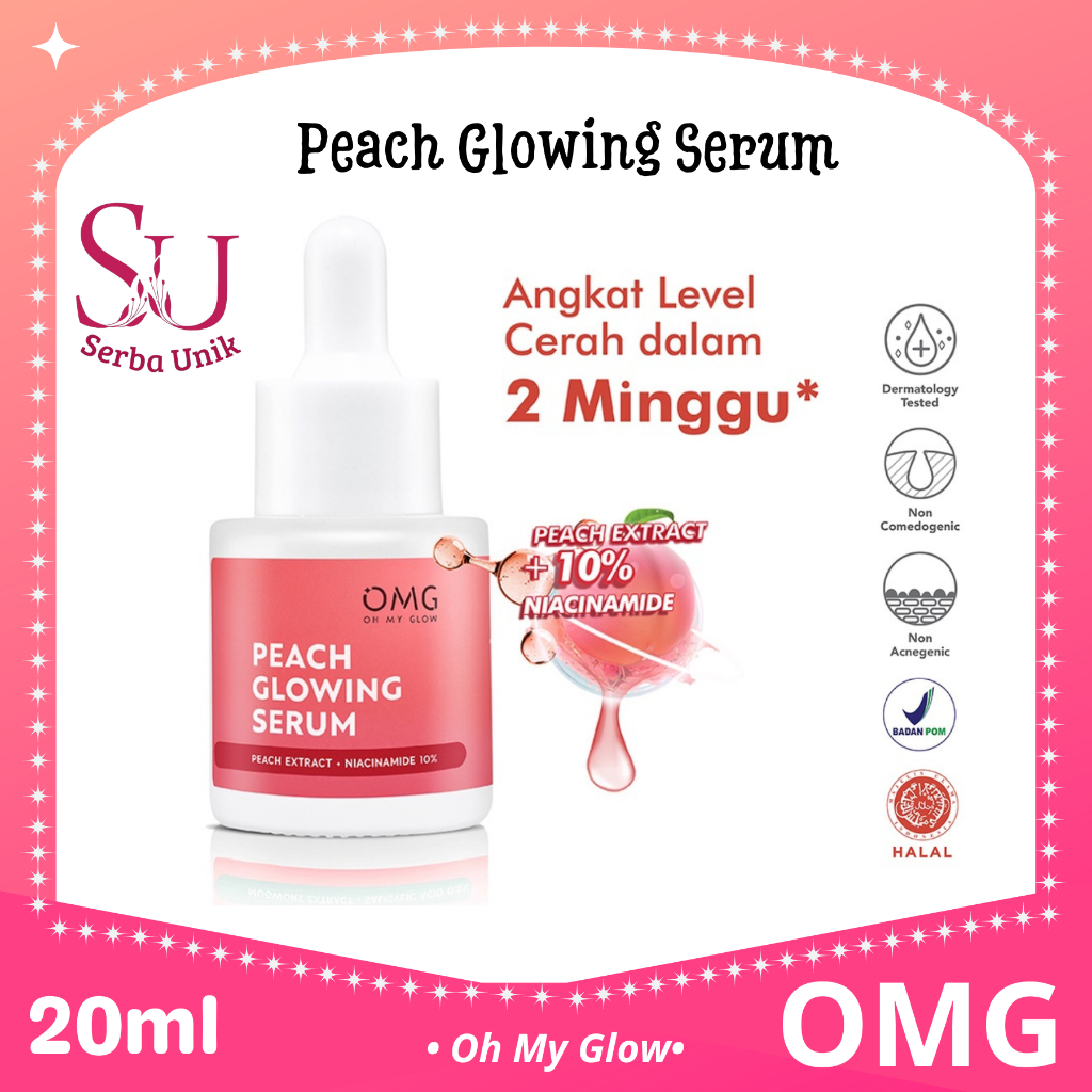 OMG Oh My Glow Peach Glowing Serum &amp; Mugwort Extract 20ml