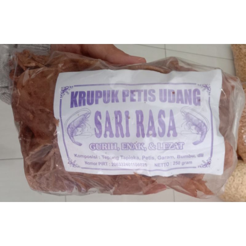 

Kerupuk petis udang Sari Rasa 250 gram