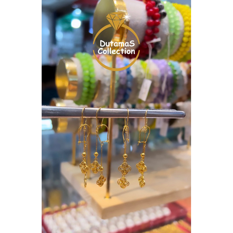 Anting Kait Italy Dewasa Berat 1gram Emas Asli Kadar 375%