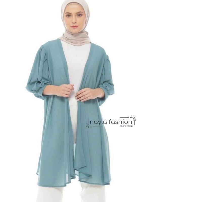 KIFFA outer lengan balon bahan cerutyy babydoll