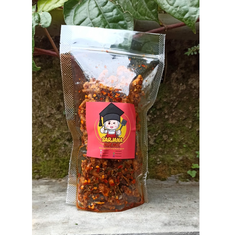 

Usus krispi pedas daun jeruk ukuran pouch