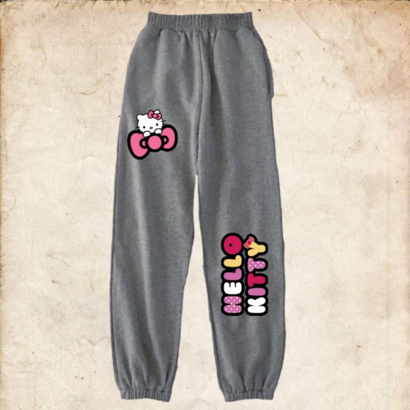 N2-JOGGER CEWEK HELLO KITTY LUCU