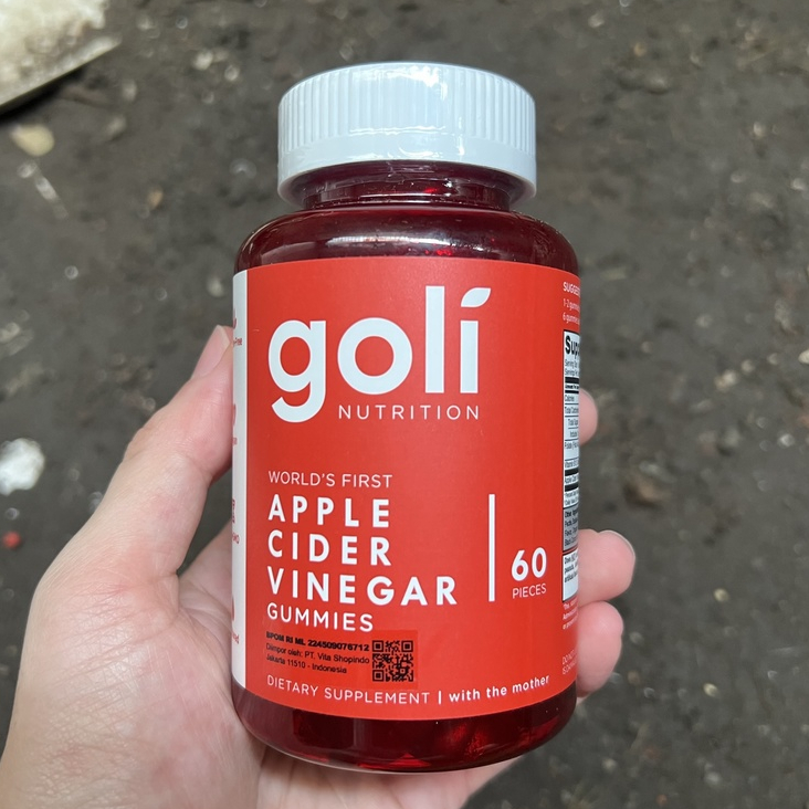 GOLI Nutrition Apple Cider Vinegar ACV Gummies isi 60 pcs Vitamin MADE IN USA