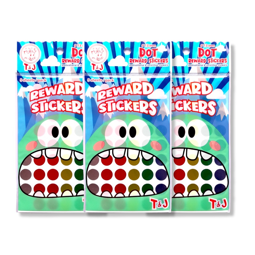 

TOM and JERRY REWARD STICKER - Sticker DOT 13MM -[ 1 Pad ]