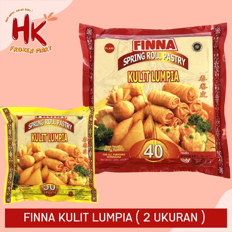 

Finna Kulit Lumpia / Spring roll pastry besar 215mm 40 lbr & kecil 125mm 50 lbr | HK FROZEN MART