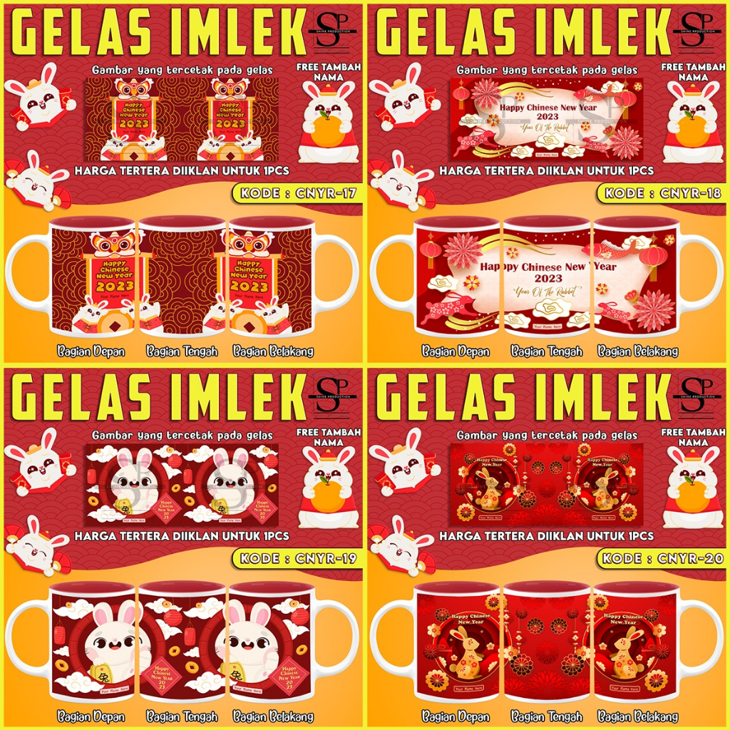 Gelas Imlek Mug Chinese New Year Rabbit Hampers Gift