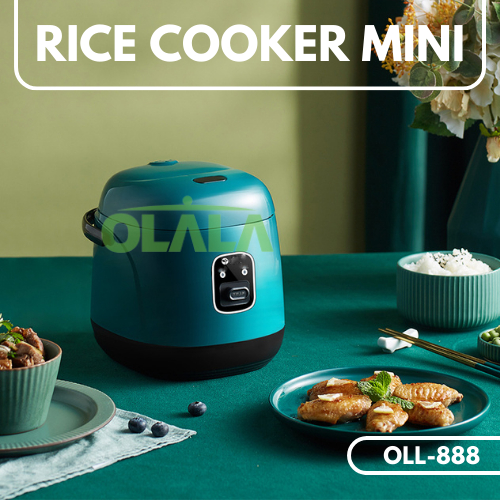 RICE COOKER PENANAK NASI PORTABLE ANTI LENGKET TRAVEL VERSION RICE COOKER MINI 0.8L OLL-888