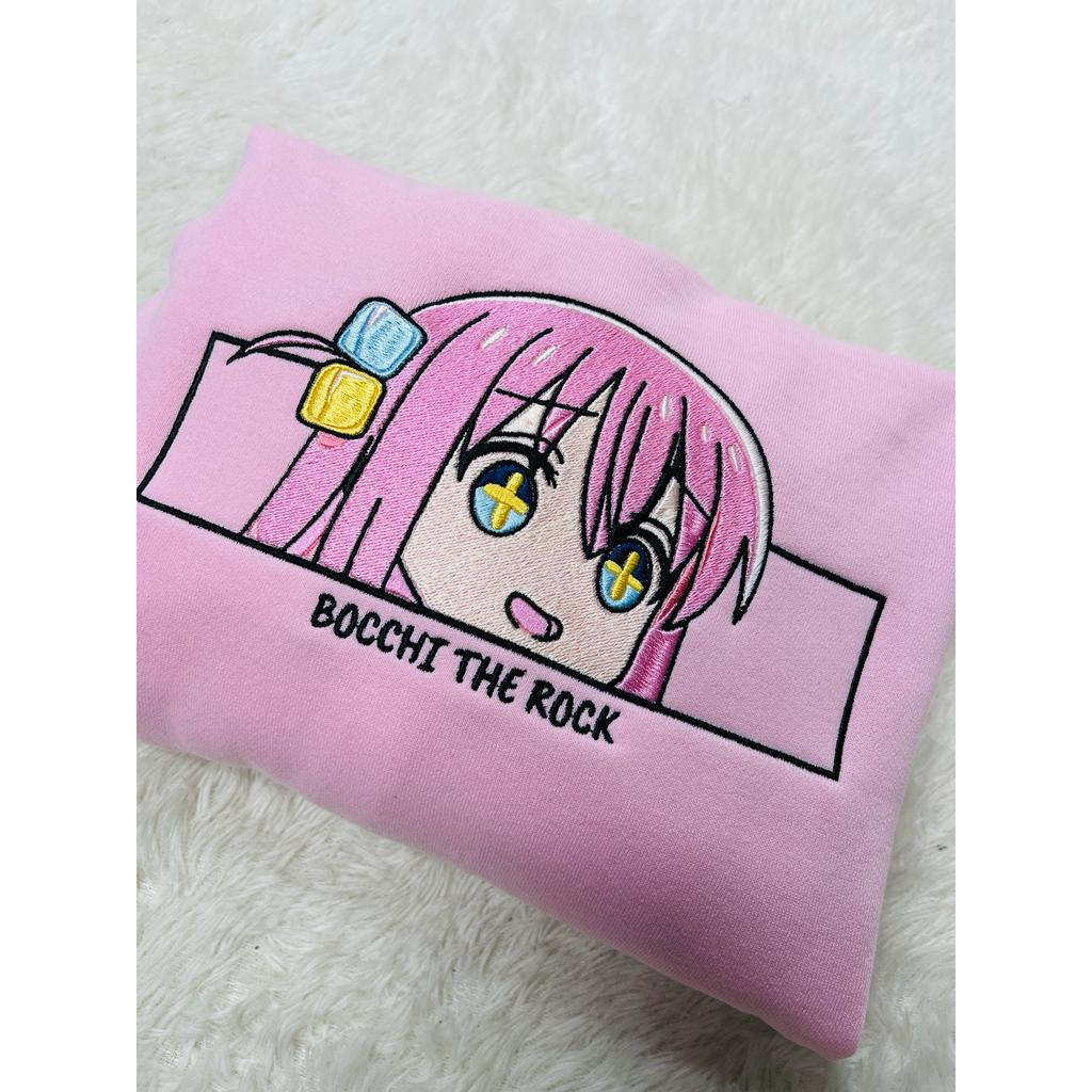 Crewneck Hitori Gotoh Embroidery Bocchi the Rock Anime Manga Premium Unisex