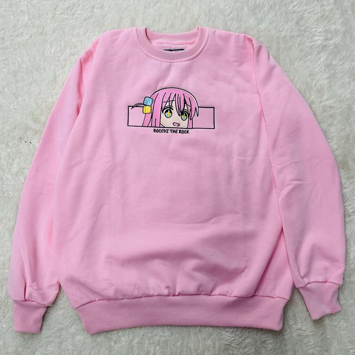 Crewneck Hitori Gotoh Embroidery Bocchi the Rock Anime Manga Premium Unisex