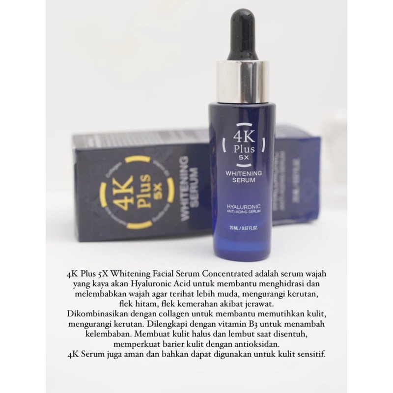 4K PLUS 5X WHITENING SERUM by Luino Beauty