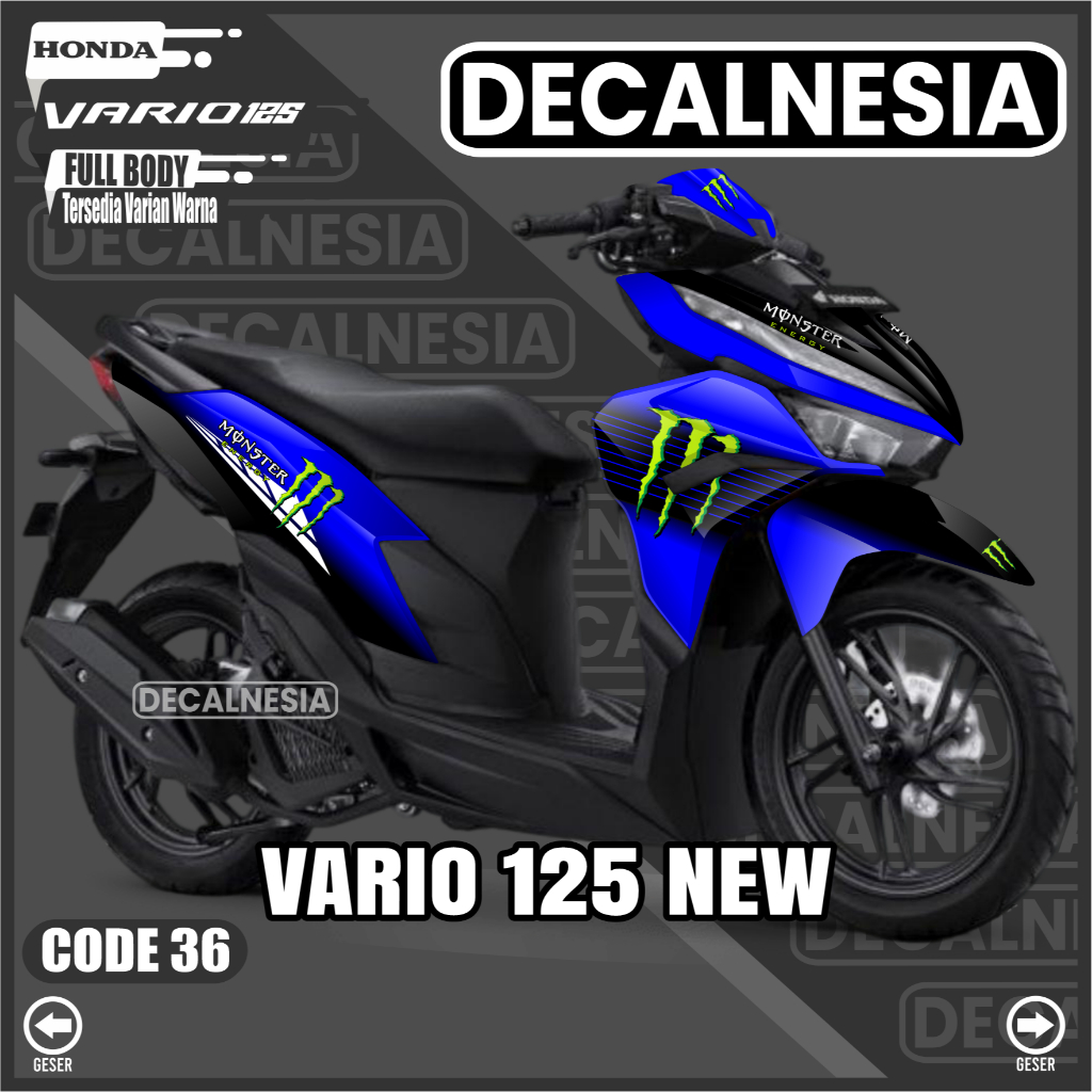 Stiker Decal Vario 125 New 2022 2023 Full Body Sticker CBS ISS SP Motor Honda Variasi Modifikasi Rac